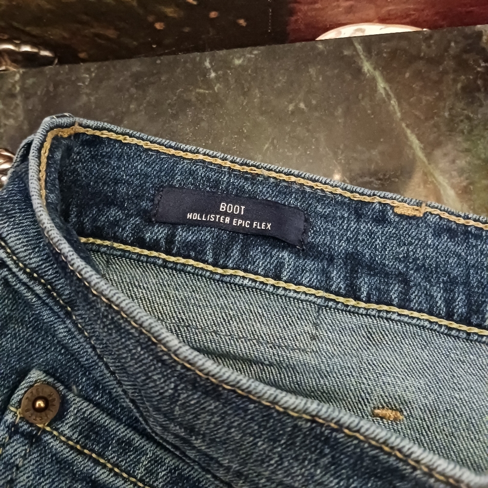 🧥👖Hollister California Size W.38 Jeans🧢🛍👢🥾Boot Cut✂️,Hollister EpicFlex.👕 - Picture 3 of 15